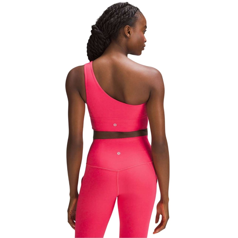Lululemon Luxtreme One-Shoulder Yoga Bra Pink SIZE 14